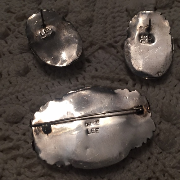 ♥️ Vintage Sterling Brooch and Earring Set ♥️ - Picture 2 of 7